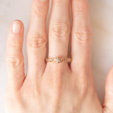 Anello vintage in oro rosa 9K con diamanti (0.03ctw ca.), anni ‘90
