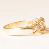 Anello vintage con infinito e cuori in oro giallo 14K