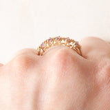 Veretta vintage in oro giallo 9K con ametiste (0.40ctw ca.), anni ‘80