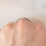 Anello a “V” in platino con diamanti di taglio brillante (0.50ctw), anni ‘80