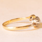 Trilogy bypass antico in oro giallo e bianco 15K con diamanti (0.12ctw ca.), anni ‘20