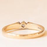 Trilogy vintage in oro giallo 9K e diamanti (0.08ctw ca.), anno 1977
