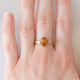 Anello da cocktail vintage in oro giallo 9K con scapolite (1.36ct ca.)