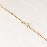 Collana vintage in oro giallo 8K e granati, anni ‘50/‘60