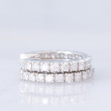 Orecchini a cerchio vintage in platino con diamanti di taglio brillante (1ctw)