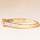 Solitario vintage in oro giallo 9K con diamanti (0.20ctw ca.), anno 1998