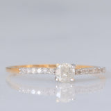 Solitario moderno in oro giallo 10K con diamanti (0.33ctw ca.)