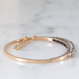 Braccialetto rigido antico in oro giallo 18K e argento con diamanti di taglio vecchia miniera (2ctw ca.), primi del ‘900