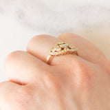 Anello vintage in oro giallo 18K con diamanti (0.62ctw ca.), anni ‘70/‘80