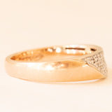 Anello vintage in oro rosa 14K con pavé di diamanti di taglio brillante (0.26ctw)