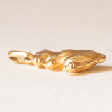 Ciondolo vintage a forma di coniglietto in oro giallo 18K