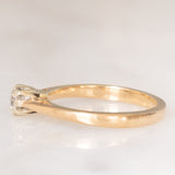 Solitario vintage in oro giallo 9K con diamante di taglio brillante (0.20ct ca.), anni ‘80/‘90