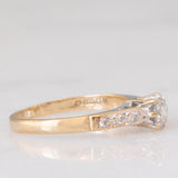 Solitario vintage in oro giallo 9K con diamanti (0.30ctw ca.), anno 1988