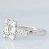 Anello vintage in platino con diamanti (1.07ctw), anni ‘90