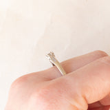 Anello vintage in oro bianco 9K con diamanti (0.25ctw ca.), anni ‘80