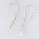 Orecchini pendenti vintage in platino con diamanti (1ctw), anni ‘90/anni ‘2000