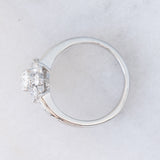 Anello a fiore vintage in platino con diamanti (1.33ctw), anni ‘90