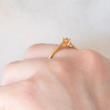 Solitario vintage in oro giallo 9K con spessartite (0.27ct ca.)