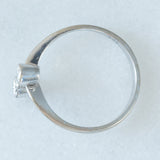 Toi et Moi vintage in oro bianco 14K con diamanti di taglio brillante (0.40ctw ca.), anni ‘70/‘80