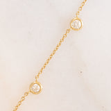 Collier vintage in oro giallo 18K con diamanti di taglio brillante (1ctw ca.), anni ‘70
