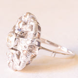 Anello Art Déco in platino e in oro bianco 14K con diamanti (0.87ctw ca.), anni ‘30