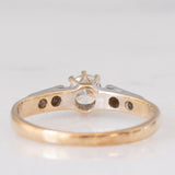 Solitario vintage in oro giallo 9K con diamanti (0.30ctw ca.), anno 1988