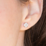 Orecchini a fiore in platino con diamanti di taglio brillante (0.51ctw), anni ‘90
