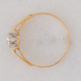 Solitario antico in oro giallo 18K con diamante di taglio vecchia miniera (0.22ct ca.), anni ‘20/‘30