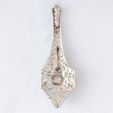 Pendente Art Déco in platino con diamanti (0.15ctw ca.), anni ‘30