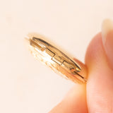 Ciondolo portafoto rotondo vintage con lamina in oro giallo 9K su metallo, anni ‘50/‘60