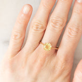 Solitario vintage in oro giallo 9K con quarzo (1.50ct ca.), anni ‘90