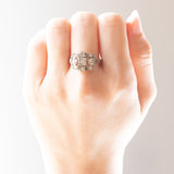 Anello Art Déco in oro bianco 18K con diamanti (0.54ctw ca.), anni ‘20/‘30