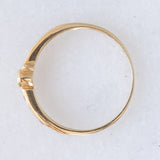 Tre anelli vintage in oro giallo 14K con rubini/smeraldi/zaffiri e diamanti, anni ‘70