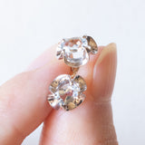 Orecchini moderni in oro bianco 9K con acquamarine (0.60ctw ca.)