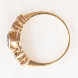 Anello vintage in oro giallo 8K e granati (0.60ctw ca.), anni ‘60/‘70