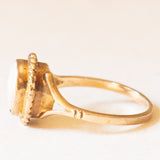 Anello da cocktail vintage in oro giallo 9K con opale (0.20ct ca.), anni ‘60
