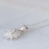 Collana vintage in platino con ciondolo con diamanti (0.56ctw), anni ‘80/‘90