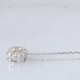 Collana vintage in oro bianco 10K con diamanti (0.20ctw)