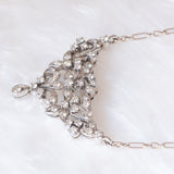 Collier Art Nouveau in oro bianco 14K con diamanti (0.90ctw ca.), anni ‘10/‘20