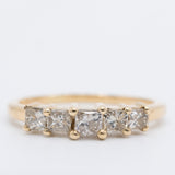 Veretta vintage in oro giallo 14K con diamanti fancy brown di taglio princess (1ctw ca.), anni ‘90