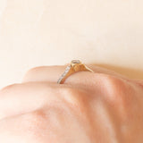 Solitario vintage in oro giallo 9K con diamanti (0.20ctw ca.), anno 1998