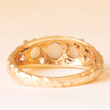 Trilogy vintage in oro giallo 9K con opali (0.60ctw ca.), anno 1974