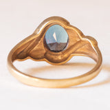 Anello vintage in oro giallo 9K con alessandrite sintetica, anni ‘80/‘90