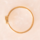 Solitario vintage in oro giallo 9K con opale (0.25ct ca.), anno 1976