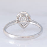 Anello a margherita a goccia in platino con diamanti (0.61ctw), anni ‘2000