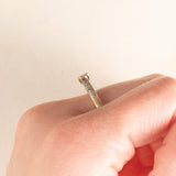 Anello vintage in oro giallo e bianco 9K con diamanti (0.18ctw ca.), anni ‘90