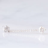 Orecchini pendenti vintage in oro bianco 18K con diamanti (1.15ctw), anni ‘90