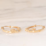 Orecchini Claddagh vintage in oro giallo 9K