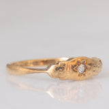 Solitario antico in oro giallo 9K con diamante, anni ‘10