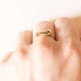 Anello Vittoriano a forma di cintura con fibbia in oro giallo 9K, anno 1855-1856